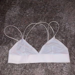 Strappy white bralette